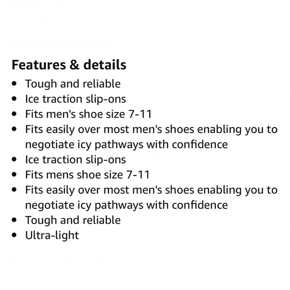 Scott & Lawson/Gentlemen‘s Outfitters-ice & snow traction slip ons-fits sz 7-11 - Picture 3 of 11